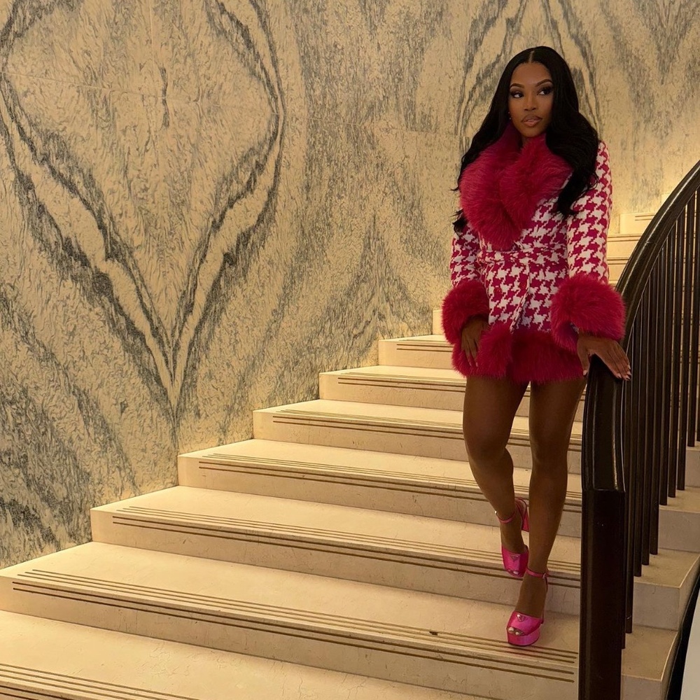 Pink Houndstooth Jacket